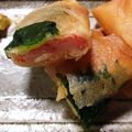 はい☆うさぎ's cooksnap of when they made 揚げない、簡単！かにかま春巻.