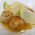 いいかげん減塩料理's cooksnap of when they made カブとサンマつみれ団子の煮物.