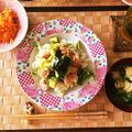もも♡ちょこ's cooksnap of when they made ごまが香る！アボカドと水菜のネギトロ丼.