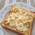 makisora's cooksnap of when they made ちくわ・桜えび♡カレーマヨ・トースト.
