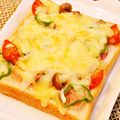 Dellaたん's cooksnap of when they made ボリューム満点✿卵のっけピザトースト✿.