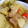 きららたけ's cooksnap of when they made 骨付き鳥肉とベーコンの大人ポトフ.