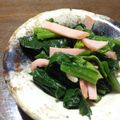 こうへい1206's cooksnap of when they made ほうれん草&ハム(ベーコン)バター炒め.