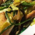 花団子＊'s cooksnap of when they made ほうれん草と油揚げの生姜焼き♡.