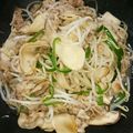 kumachan2007's cooksnap of when they made モヤシとピーマンの豚肉塩炒め.