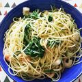 aayanmama's cooksnap of when they made 水菜の消費に！シーフードと水菜のパスタ♪.