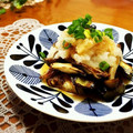 inyako's cooksnap of when they made なすとしめじのおろしあえ.