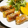 agu♡'s cooksnap of when they made エリンギ と 長芋 の肉巻き.