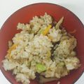 ☆★あーこ★☆'s cooksnap of when they made 炊飯器！「プチッと鍋」de炊き込みご飯♪.