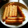 恵令奈's cooksnap of when they made 春巻きの皮でかりかりチーズ棒！おつまみ.
