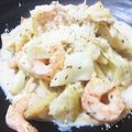 甘党類's cooksnap of when they made ランチに✾エビのバジルクリームパスタ.