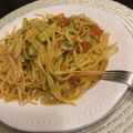mikiUS's cooksnap of when they made お鍋一つで　春キャベツの濃厚ナポリタン.