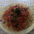 ラリー＆サラ's cooksnap of when they made 簡単絶品★我が家のチーズinミートソース.