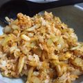 もんもんすみもん's cooksnap of when they made 【肉なしでも大満足】キムチチャーハン.