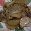 てこくち's cooksnap of when they made ポクポク、長いもと豚肉の炒めたん。.