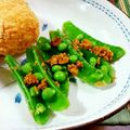 SP♪'s cooksnap of when they made ☆簡単！スナップえんどうの胡麻和え☆.