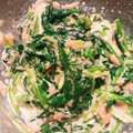 実悠徠ママ's cooksnap of when they made 弁当もう一品de明太子ほうれん草マヨ和え.