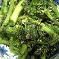 azukidesu's cooksnap of when they made ヤミツキ！春菊のごまあえ.