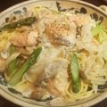 じんとっと's cooksnap of when they made 簡単！サーモンとアスパラのクリームパスタ.