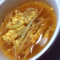 まゆてっっど's cooksnap of when they made ピリ辛スープ～簡単✿かき玉もやしスープ✿.
