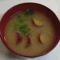 マックス＆アーク's cooksnap of when they made 菜の花とさつま芋の味噌汁.