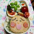 美優鈴♪'s cooksnap of when they made 園児キャラ弁【てれてれ坊主】はなかっぱ.