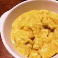 菜つ実☆ミ's cooksnap of when they made 鶏もも肉と玉葱のカレーチーズクリーム煮.