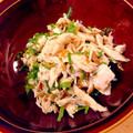ちゅうたりあん's cooksnap of when they made レンジで簡単☆ささみの梅肉和え☆.