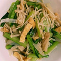 あやかんぱり's cooksnap of when they made 今ある物で☆小松菜とエノキと油揚げの梅煮.