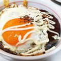 i3uchi's cooksnap of when they made ロコモコ丼～ハンバーグリメイク～.