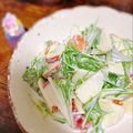 ＊ねこるぅん＊'s cooksnap of when they made 水菜と人参とリンゴのサラダ.