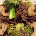 黒犬べーやん's cooksnap of when they made 牛肉とれんこんの甘辛炒め＊.