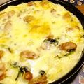 maichon's cooksnap of when they made ウインナーとほうれん草のドリア.