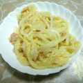 裕侯45's cooksnap of when they made 簡単カルボナーラ.