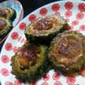 macky_'s cooksnap of when they made 夏味♡ゴーヤの肉詰め☆チーズカレー味.