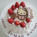 あみちゃみ's cooksnap of when they made キティちゃん☆キャラケーキ.