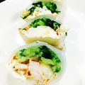 くりくり。's cooksnap of when they made 新玉ねぎとスモークチキンの生春巻き.