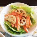 クックQ1CCQU☆'s cooksnap of when they made ＊蓮根と人参のごまが薫るマヨサラダ＊.