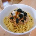 なすびーち's cooksnap of when they made 納豆と大根おろしのパスタ.