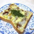 tennisnoah's cooksnap of when they made 栄養満点♪しらすのお好み焼き風トースト.