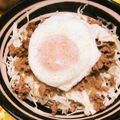 hiyo5220's cooksnap of when they made 豚ひきキャベ玉丼.