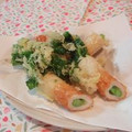 ゆみぴよん's cooksnap of when they made 菜の花とちくわの天ぷら.