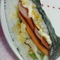 はるnene's cooksnap of when they made ハムエッグキャベツのおにぎらず☆.