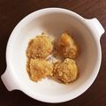 mamaみぃ's cooksnap of when they made ☆手づかみ離乳食☆きなこ豆腐だんご.