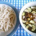 Connie☆K's cooksnap of when they made 豚肉とナスのつけ汁冷やしうどん.