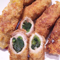 いわた＊'s cooksnap of when they made ほうれん草♡♥豚チーズ巻き揚げ.
