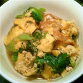 momo634's cooksnap of when they made 白菜の花と厚揚げの卵とじ.