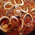 クロクロクローバー's cooksnap of when they made 新玉葱を使ったいかのトマト煮込みソース☆.