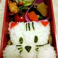 hiyure's cooksnap of when they made キャラ弁　ねこ♪.