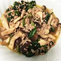 ★bluesky★'s cooksnap of when they made ☆ほうれん草と挽き肉のガリバタ醤油炒め☆.